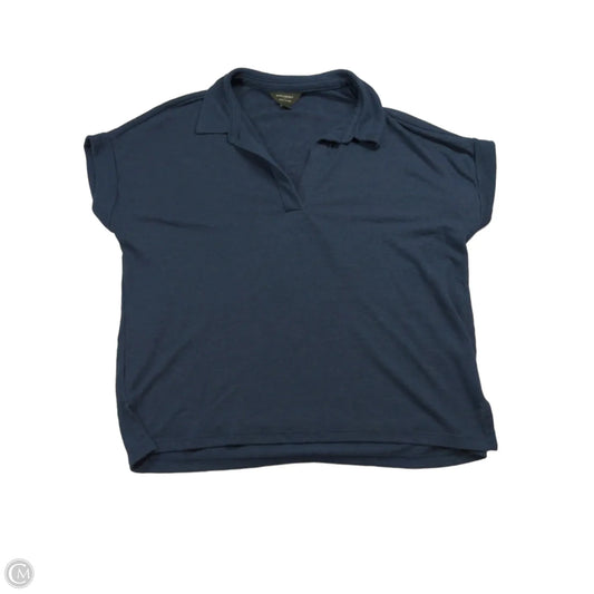 Top Short Sleeve By Banana Republic In Navy, Size: S