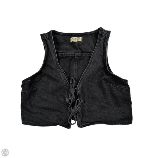 Top Sleeveless By Madewell In Black Denim, Size: 4
