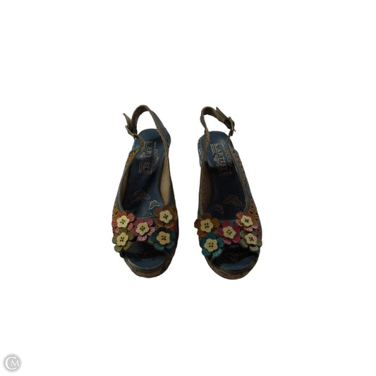 Shoes Heels Wedge By Clothes Mentor In Multi-colored, Size: 6.5