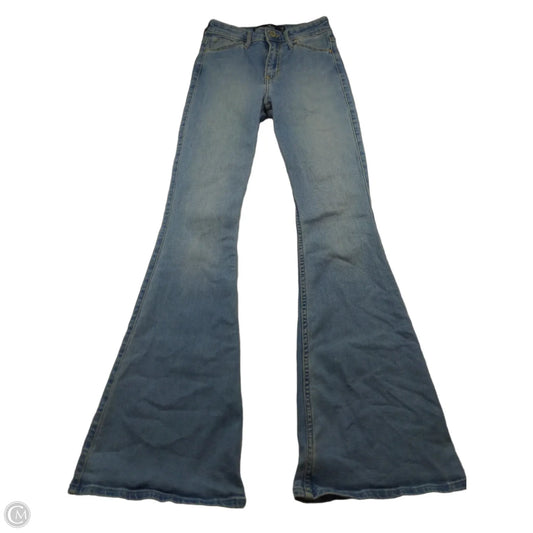 Jeans Flared By Hollister In Blue Denim, Size: 0