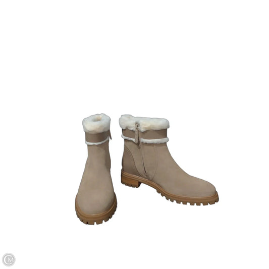 Boots Designer By Kate Spade In Brown & Cream, Size: 9.5