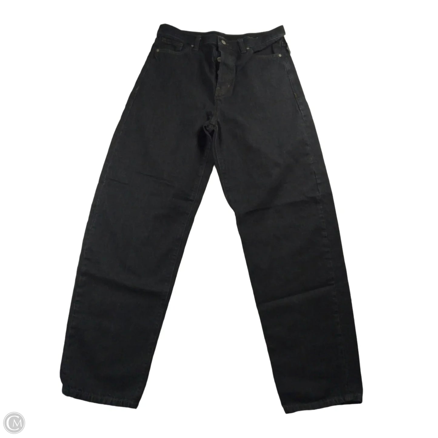 Jeans Wide Leg By Banana Republic In Black Denim, Size: 12