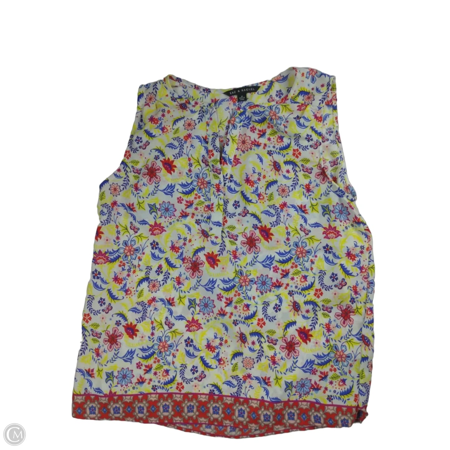 Top Sleeveless By Zac And Rachel In Floral Print, Size: M