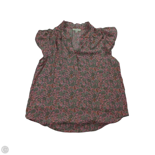 Blouse Short Sleeve By Clothes Mentor In Floral Print, Size: M
