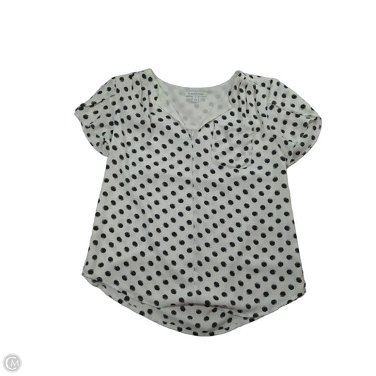 Blouse Short Sleeve By 41 Hawthorn In Polkadot Pattern, Size: M