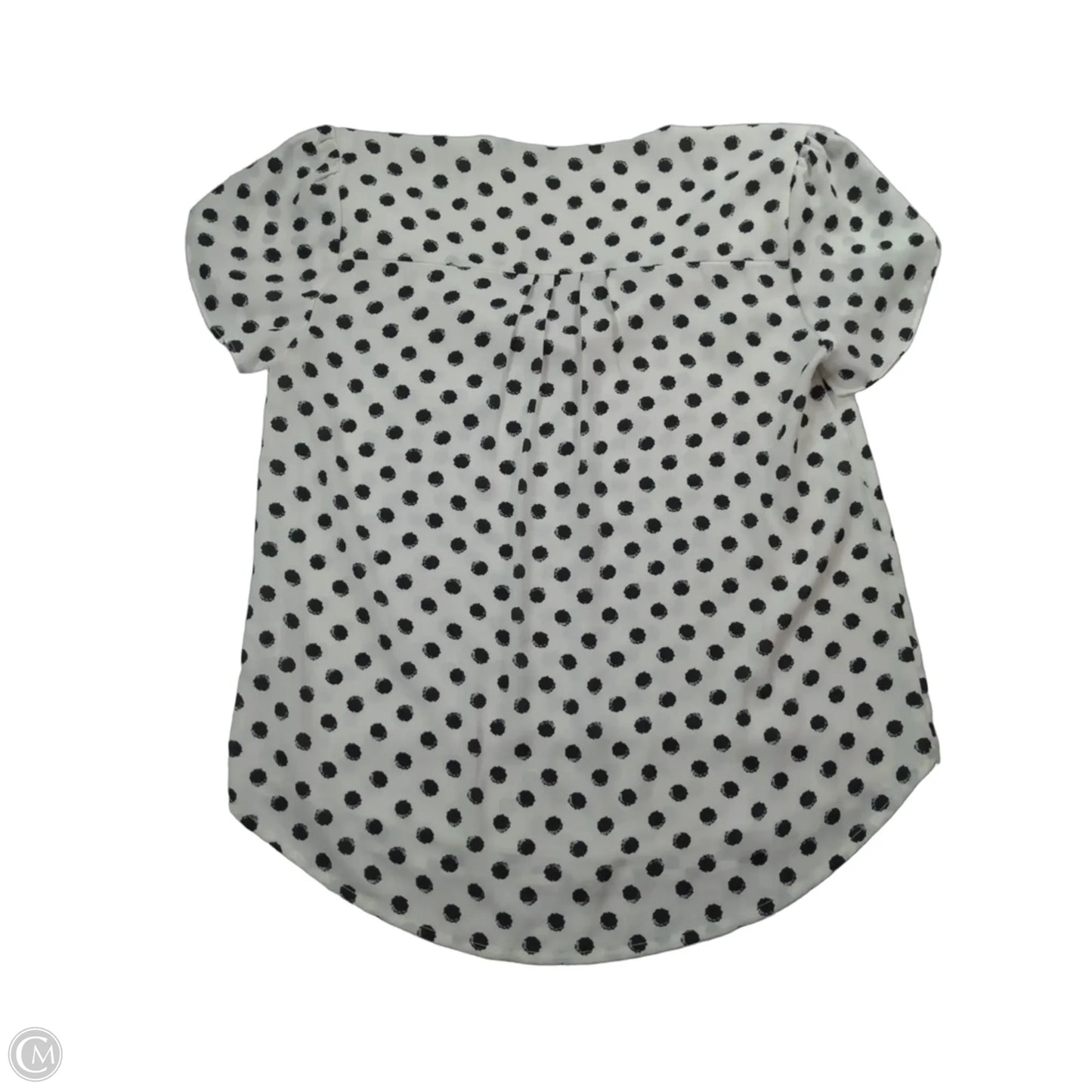 Blouse Short Sleeve By 41 Hawthorn In Polkadot Pattern, Size: M