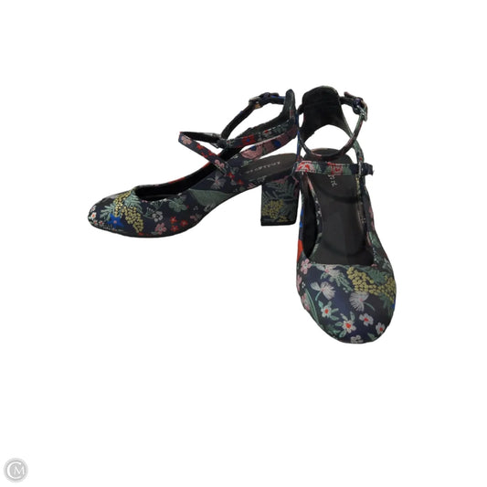 Sandals Heels Block By Indigo Rd In Floral Print, Size: 10