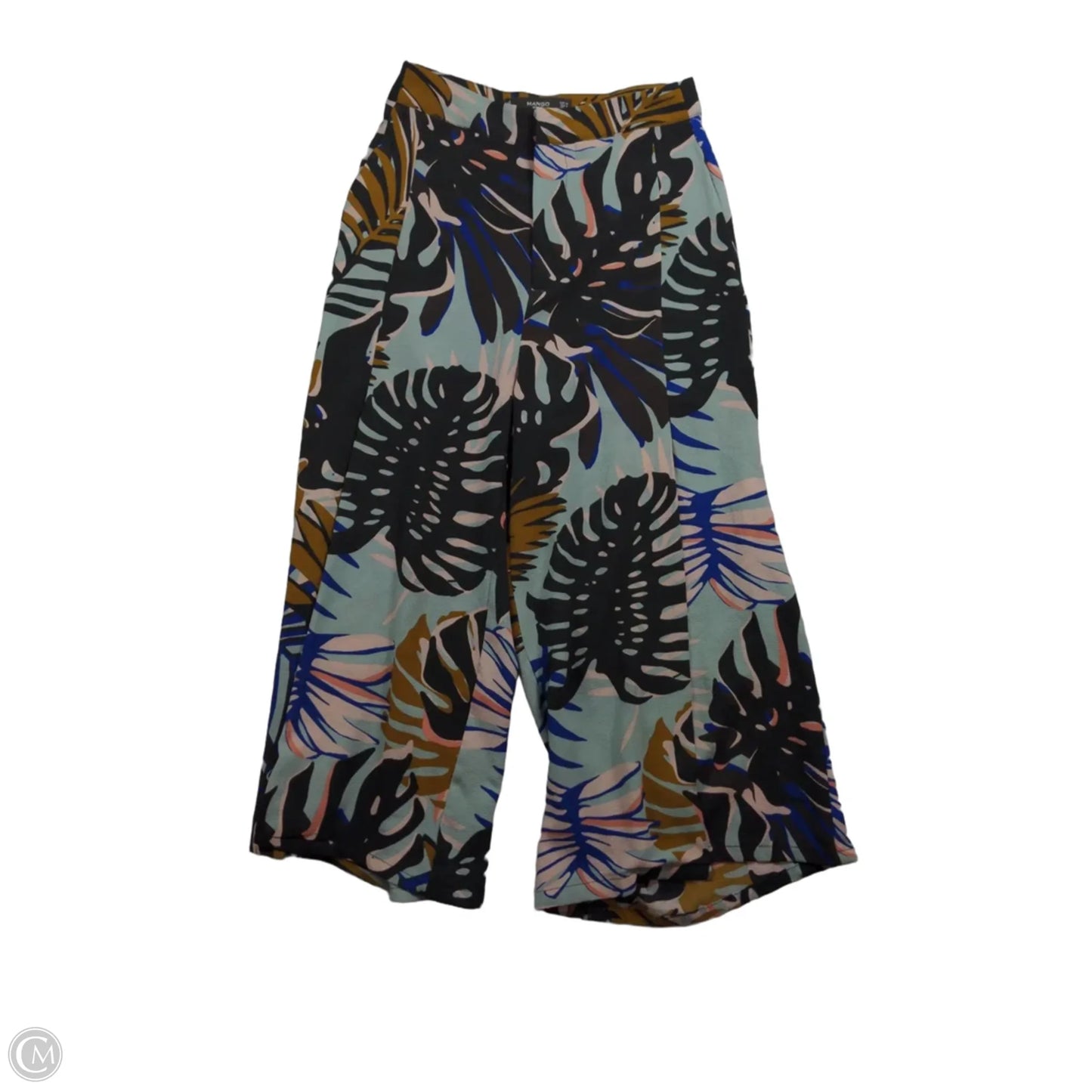 Pants Cropped By Mango In Tropical Print, Size: 2