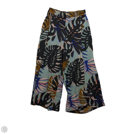 Pants Cropped By Mango In Tropical Print, Size: 2