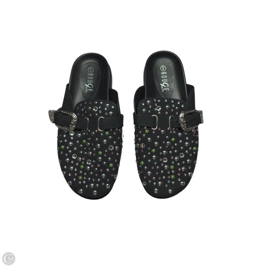 Shoes Flats By Clothes Mentor In Black & Silver, Size: 9