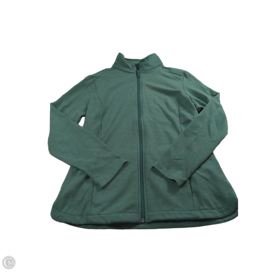 Athletic Top Long Sleeve Collar By Croft And Barrow In Green, Size: S