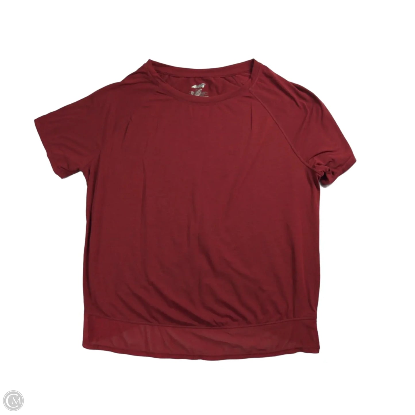 Athletic Top Short Sleeve By Avia In Red, Size: L