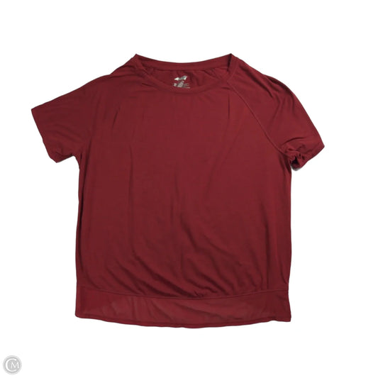 Athletic Top Short Sleeve By Avia In Red, Size: L