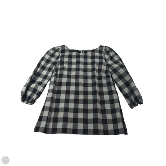 Blouse 3/4 Sleeve By Talbots In Black & White, Size: Xs