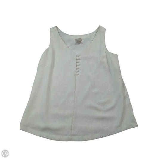 Top Sleeveless By Chicos In White, Size: 0