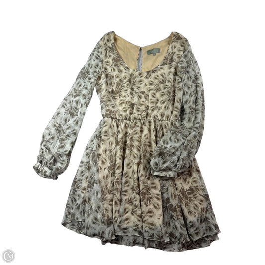 Dress Casual Short By Fabrik In Brown & Cream, Size: S