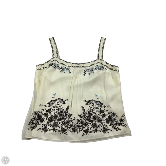 Top Sleeveless By Ann Taylor In Cream, Size: 10p
