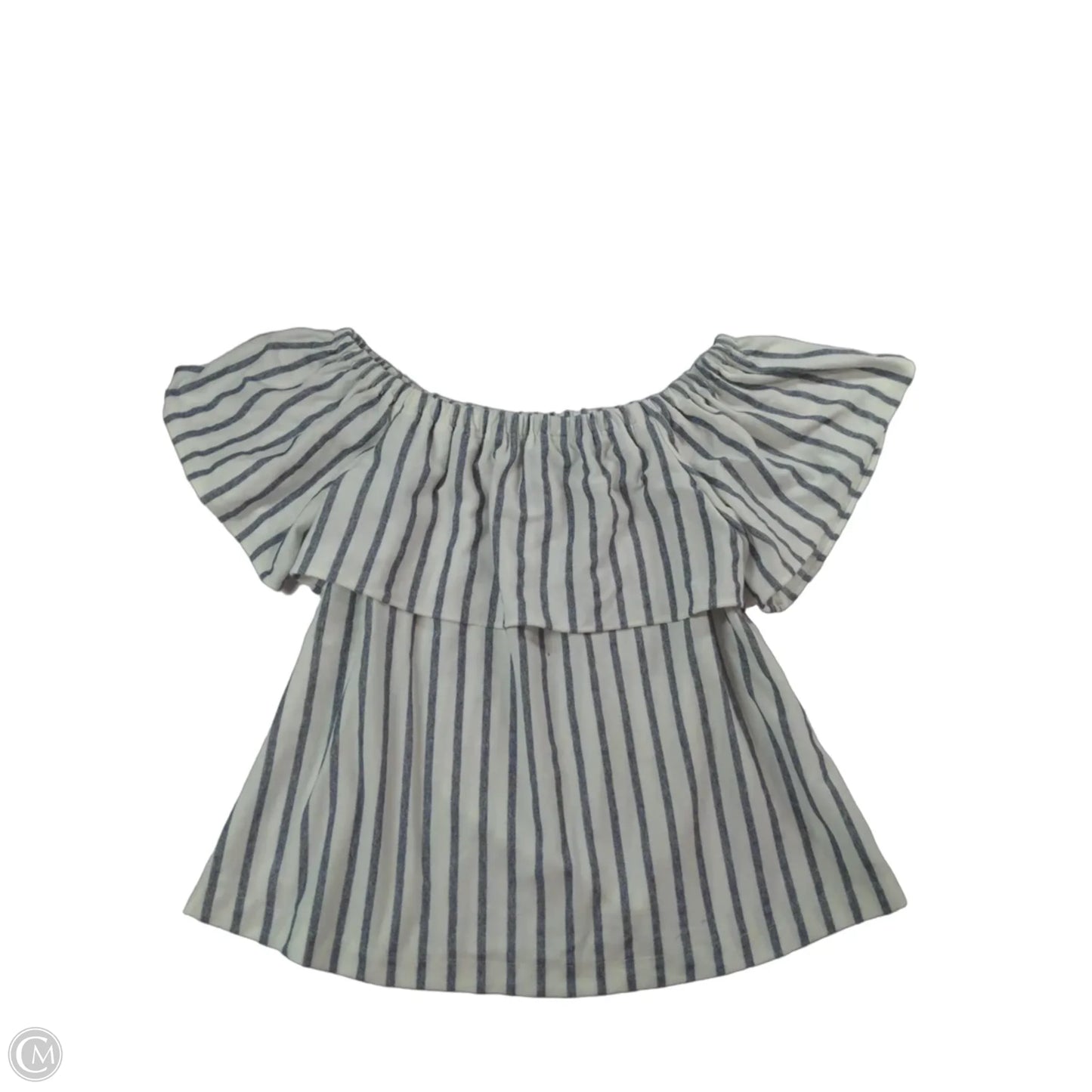 Top Short Sleeve By Banana Republic In Striped Pattern, Size: S