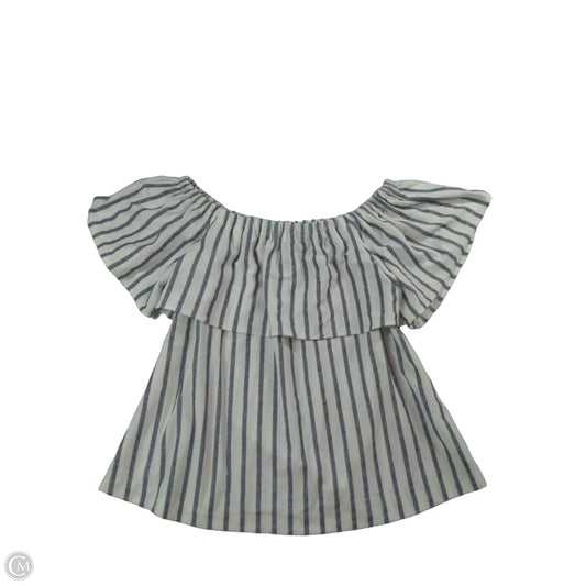 Top Short Sleeve By Banana Republic In Striped Pattern, Size: S