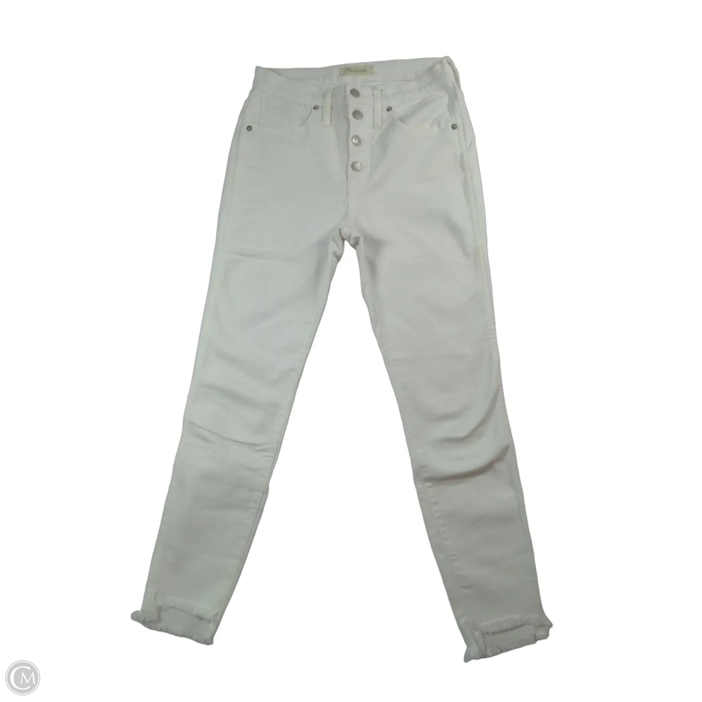 Jeans Skinny By Madewell In White, Size: 4