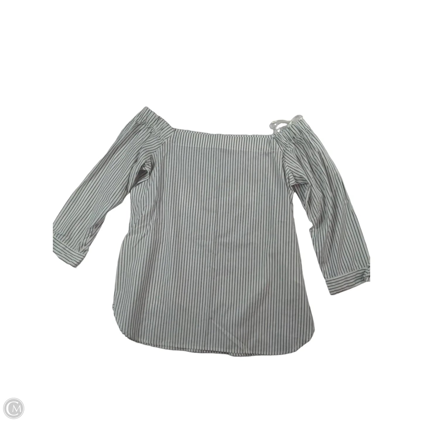 Blouse 3/4 Sleeve By Banana Republic In Striped Pattern, Size: S
