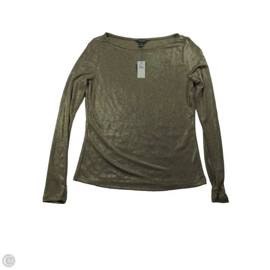 Top Long Sleeve By Banana Republic In Gold, Size: M
