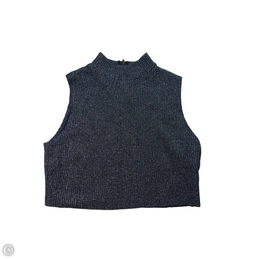 Top Sleeveless By Clothes Mentor In Blue & Silver, Size: S