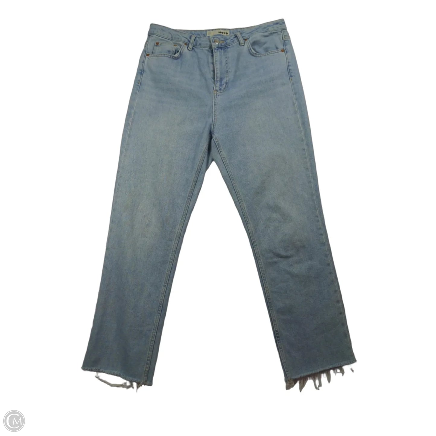 Jeans Straight By Top Shop In Blue, Size: 14
