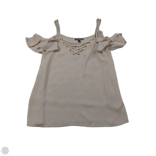 Top Short Sleeve By Express In Pink, Size: Xs