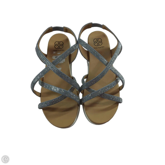 Sandals Heels Platform By Daisy Fuentes In Blue, Size: 11