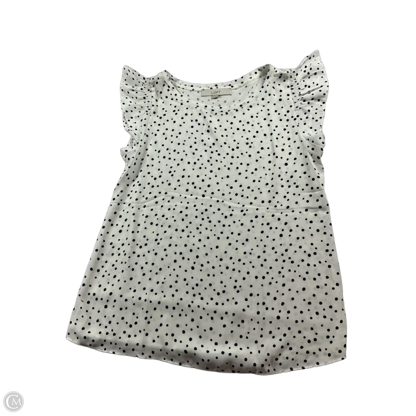Top Short Sleeve By Loft In Polkadot Pattern, Size: Xs