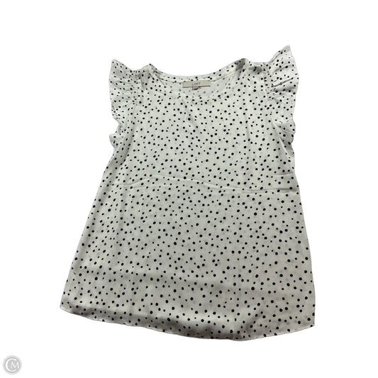 Top Short Sleeve By Loft In Polkadot Pattern, Size: Xs
