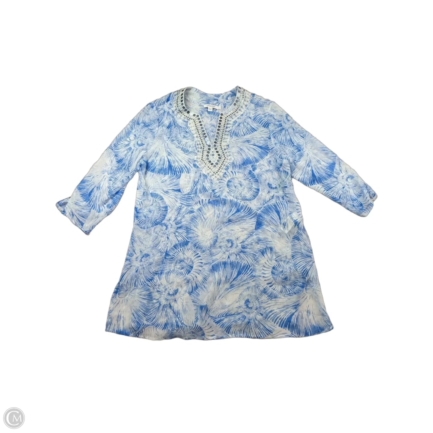 Swimwear Cover-up By Chicos In Blue & White, Size: 8