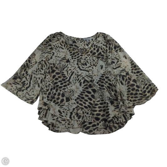 Blouse Long Sleeve By Jennifer Lopez In Animal Print, Size: S