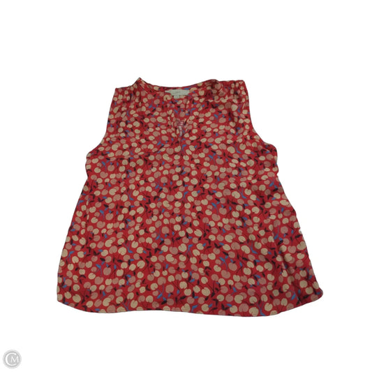 Top Short Sleeve By Loft In Pink & Red, Size: L