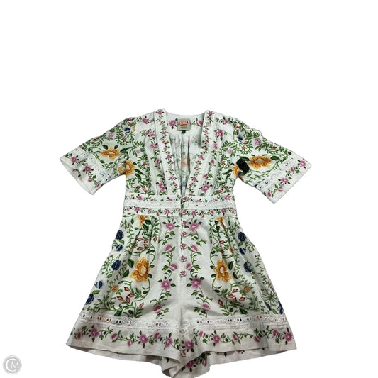 Romper Designer By Farm Rio In Floral Print, Size: S