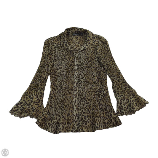 Blouse Long Sleeve By Clothes Mentor In Animal Print, Size: S