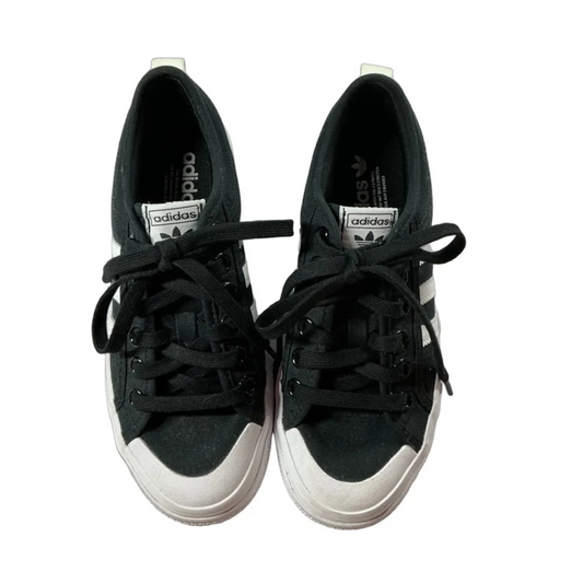 Shoes Sneakers By Adidas In Black & White, Size: 6