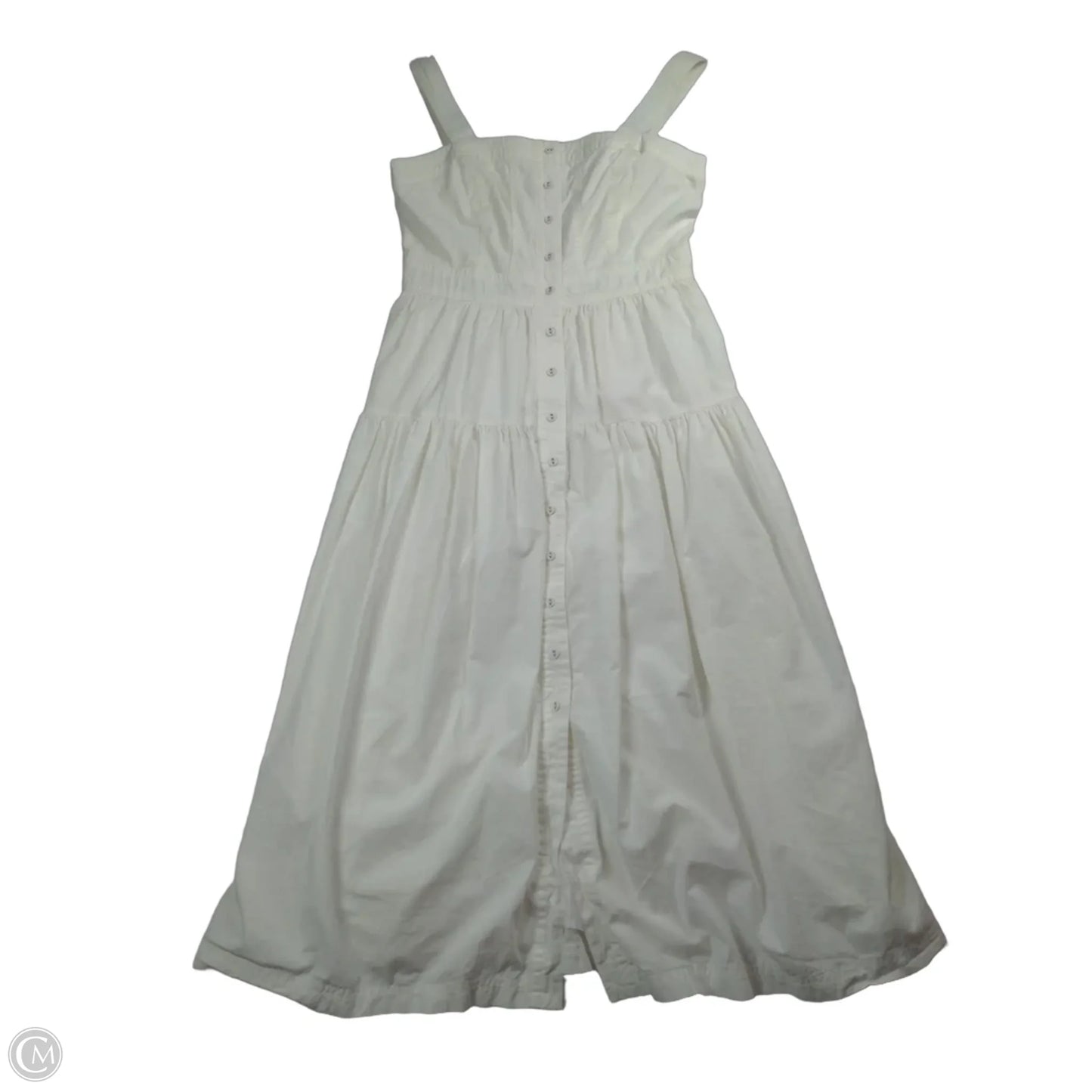 Dress Casual Midi By Banana Republic In White, Size: 0