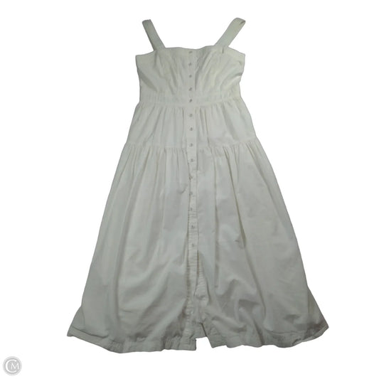 Dress Casual Midi By Banana Republic In White, Size: 0