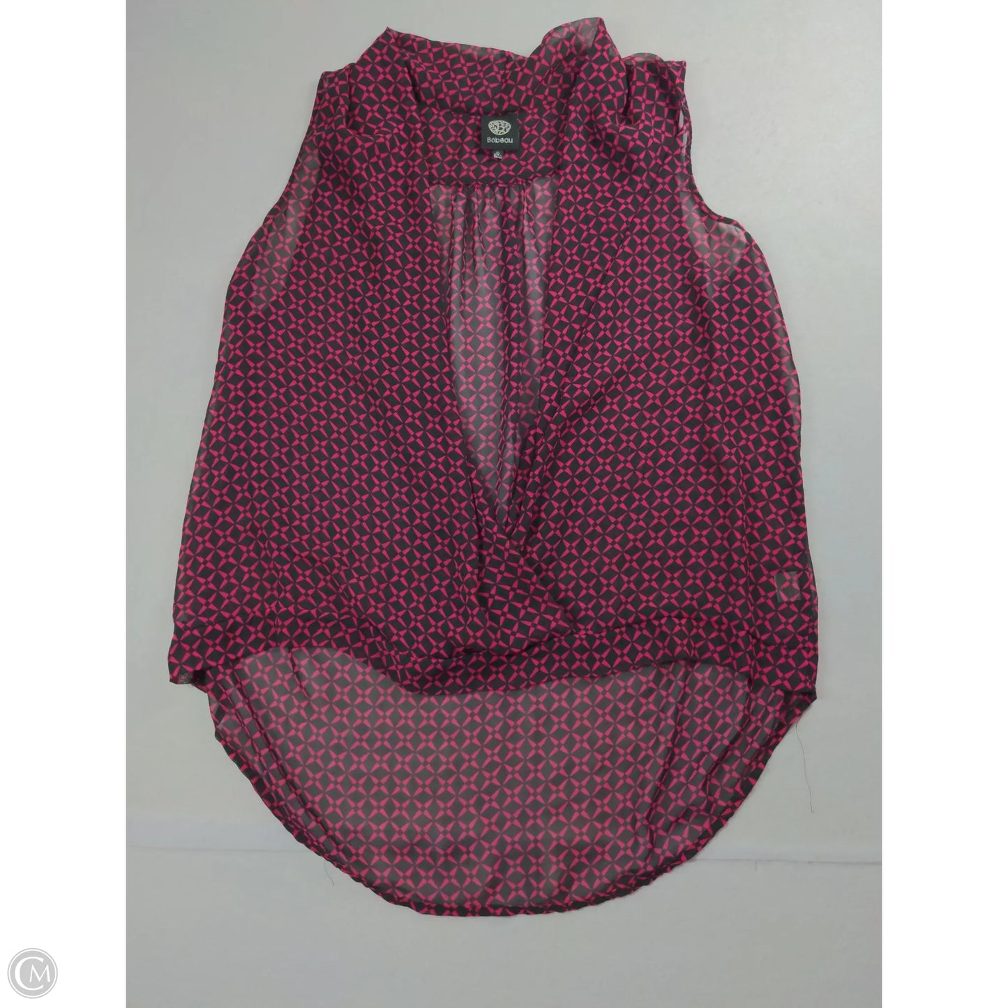 Top Sleeveless By Bobeau In Black & Pink, Size: Xl