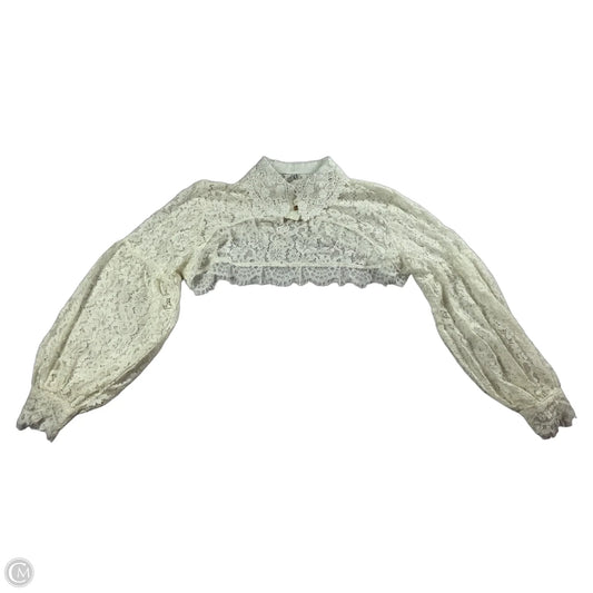Top Long Sleeve By Clothes Mentor In White, Size: L