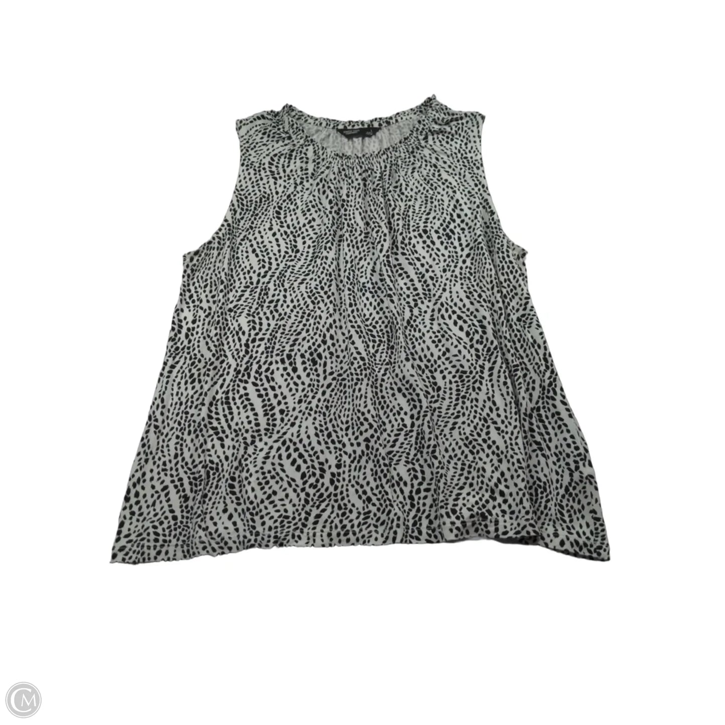 Top Sleeveless By Simply Vera In Black & White, Size: L