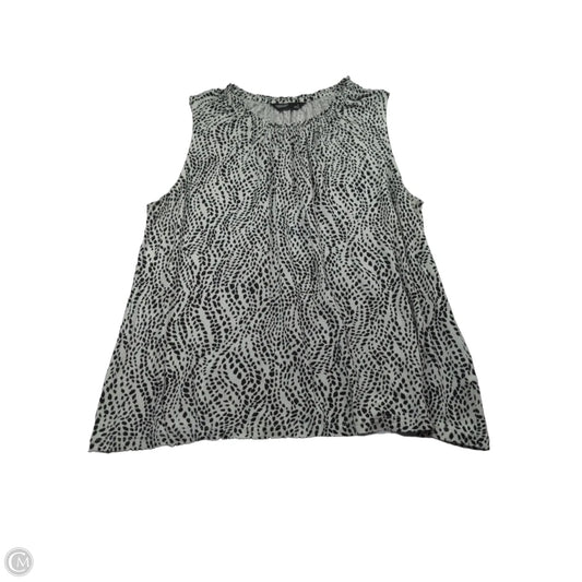 Top Sleeveless By Simply Vera In Black & White, Size: L