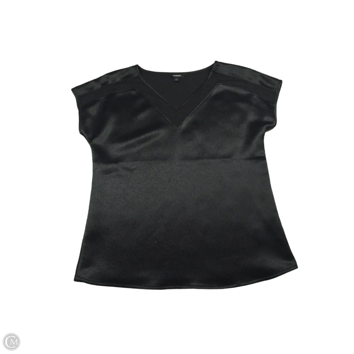 Top Short Sleeve By Express In Black, Size: Sp