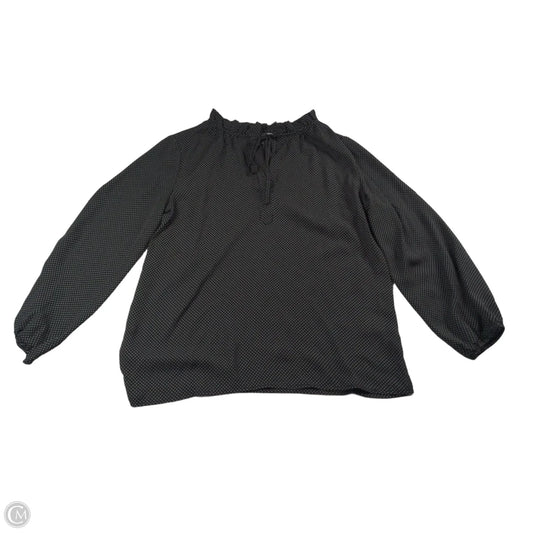 Blouse Long Sleeve By Counterparts In Polkadot Pattern, Size: S