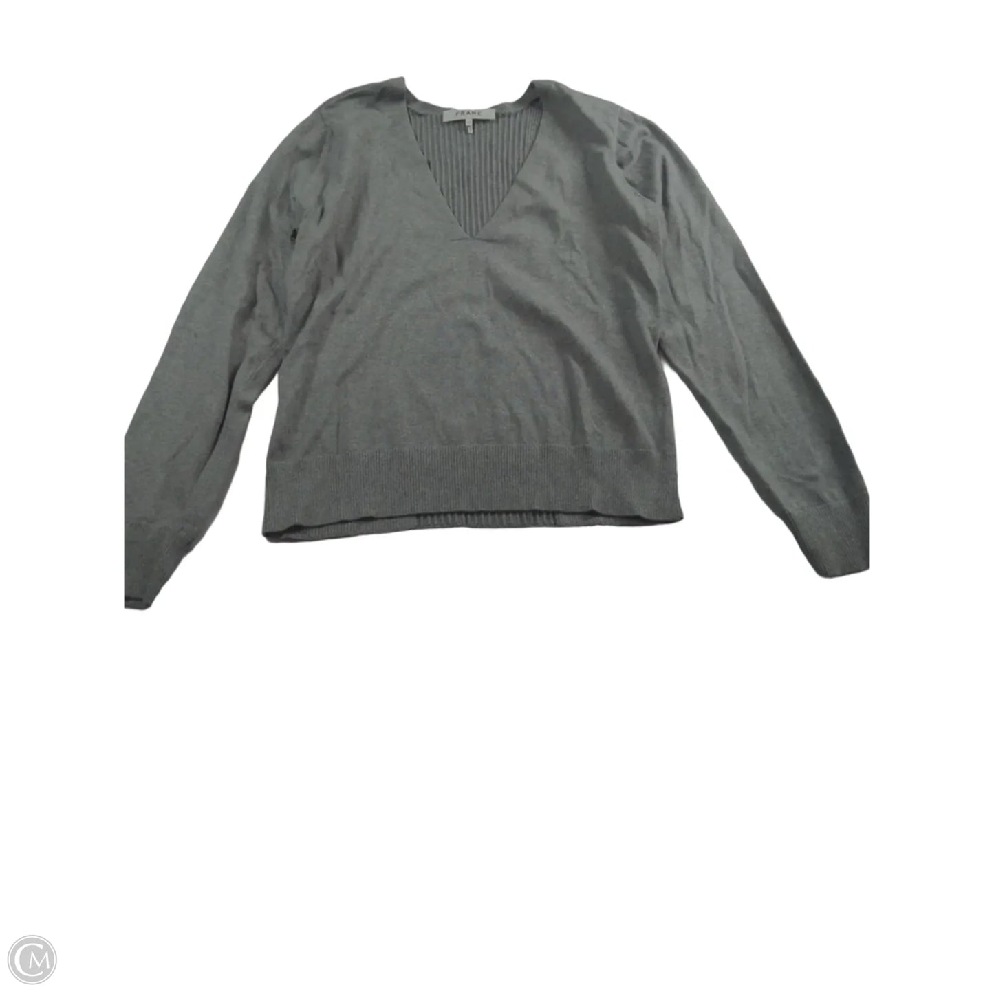 Sweater By Frame In Grey, Size: L