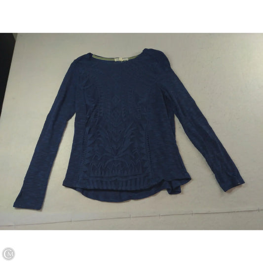Top Long Sleeve By Jolt In Navy, Size: M
