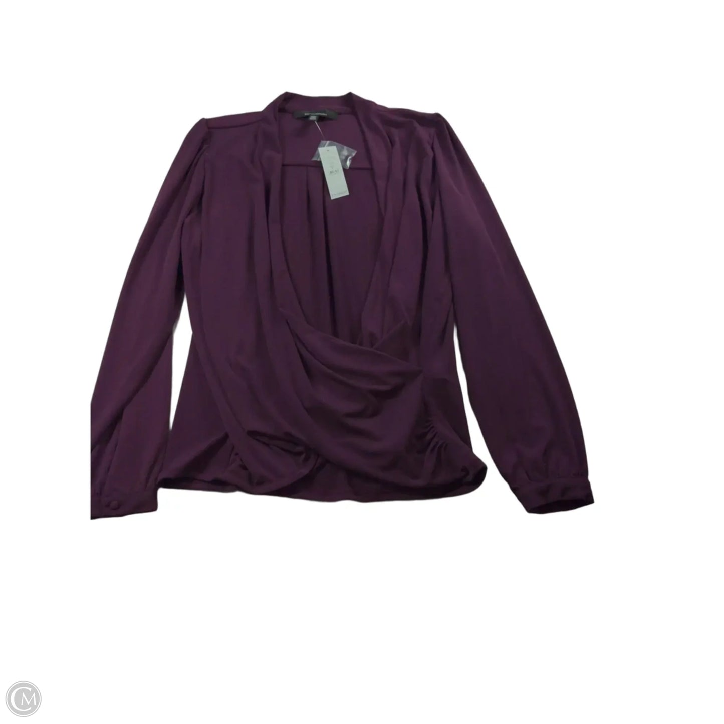 Blouse Long Sleeve By White House Black Market In Purple, Size: L