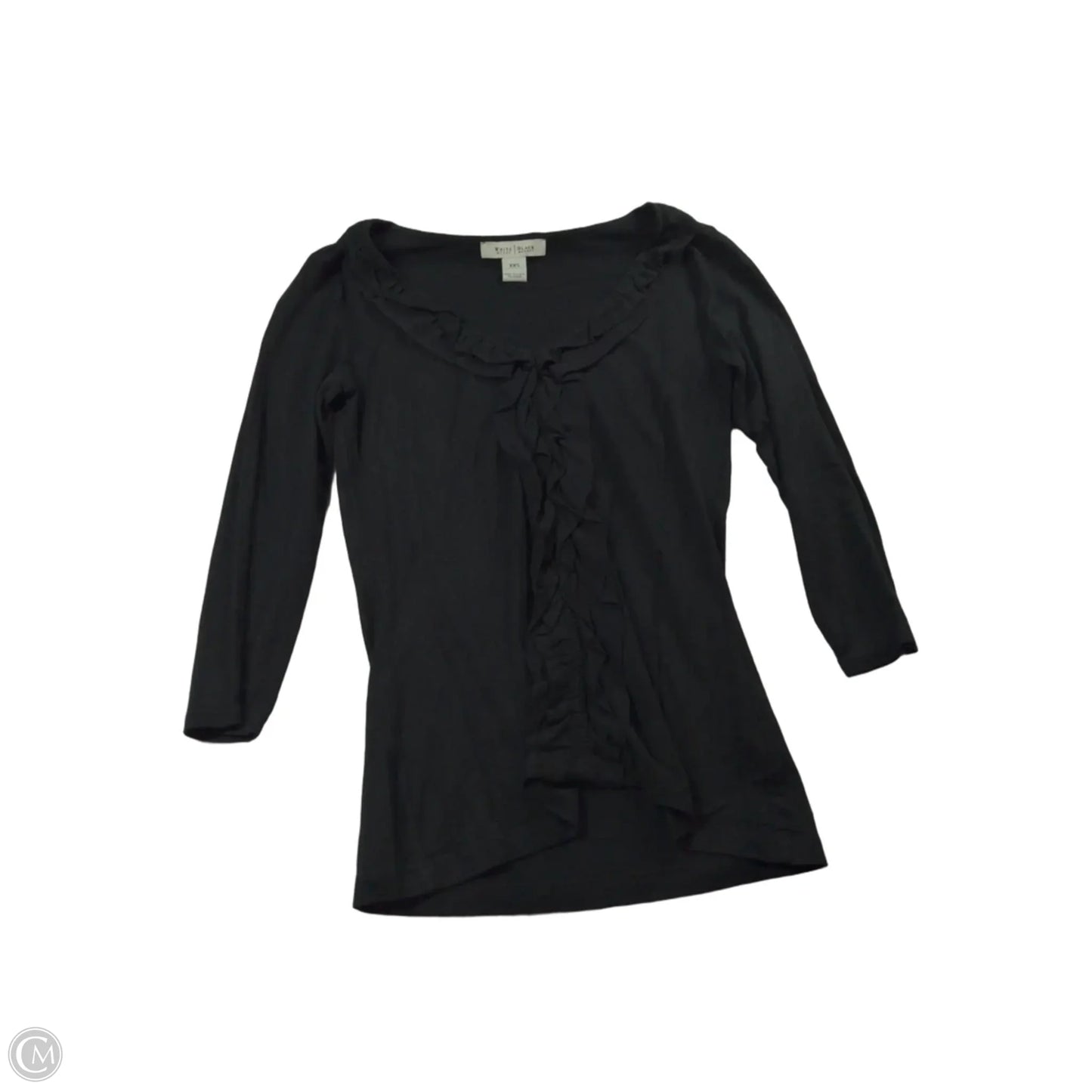 Top 3/4 Sleeve By White House Black Market In Black, Size: Xxs